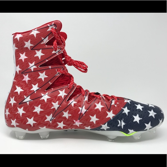 Under Armour Stars & Stripes Football Cleats Sz 16 - Picture 4 of 8